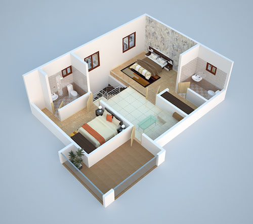 Plot Area - 1280 Sq.Ft.