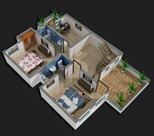 Plot Area - 1261 Sq.Ft.